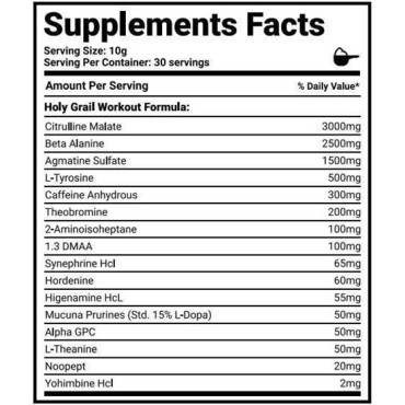 HOLY GRAIL PRE - WORKOUT DMAA 300 G Pharmaceutical