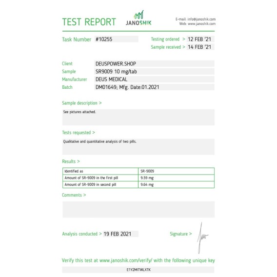 STENABOLIC (SR9009) SARM IN TABLETS Deus Medical